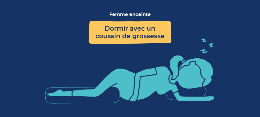 dormir enceinte avec un coussin de grossesse