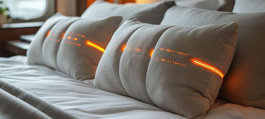 les oreillers du futur pourraient intégrer des capteurs sensoriels très précis 
 et connectés pour détecter automatiquement les problèmes survenants dans la nuit, les troubles du sommeil et analyser la qualité de votre repos