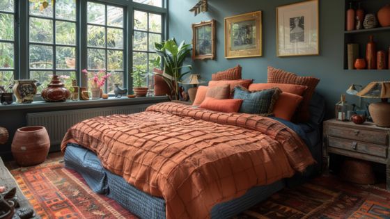 un plaid texturé, couleur terracotta saura embellir votre intérieur